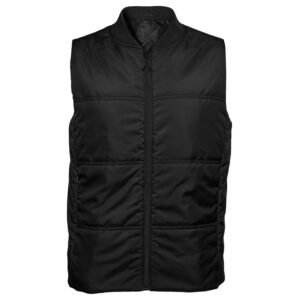Bodywarmer unisexe avec bord côte au col