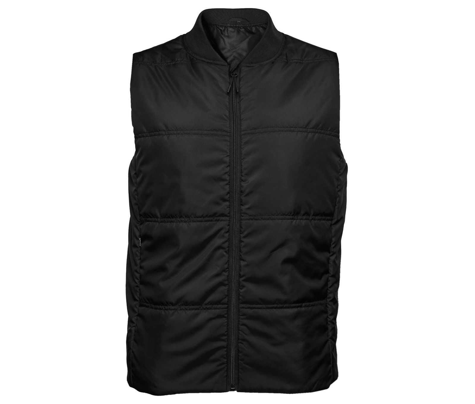 Bodywarmer unisexe avec bord côte au col