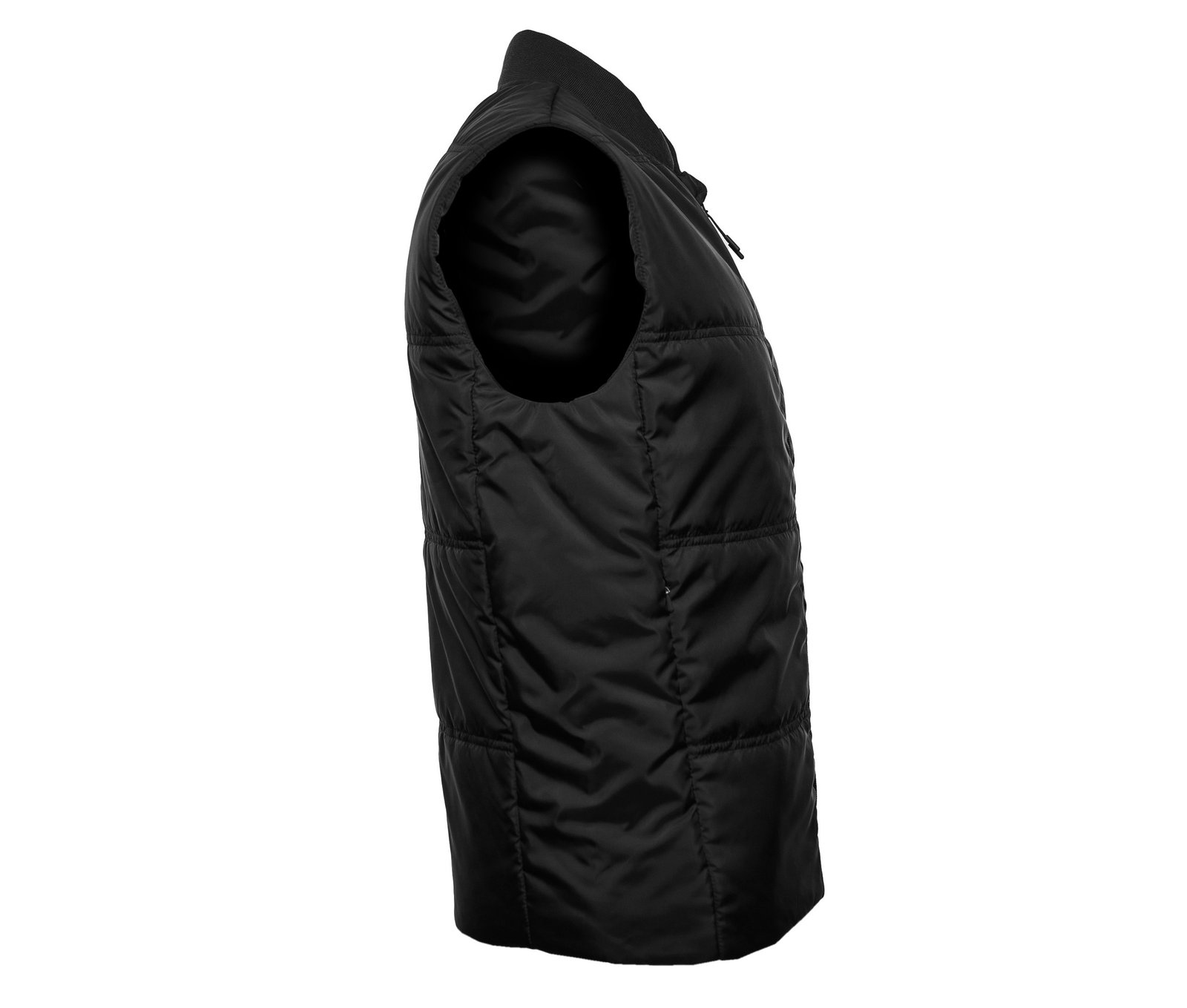 Bodywarmer unisexe avec bord côte au col