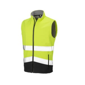 Bodywarmer Softshell de travail haute visibilité