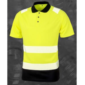Polo visibilité augmentée en polyester recyclé