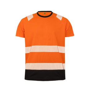 Tee-shirt visibilité augmentée en polyester recyclé – vêtement haute visibilité personnalisé