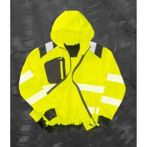 Sweat capuche zippé HV en polyester recyclé