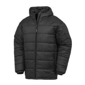 Doudoune à capuche en nylon & polyester recyclés