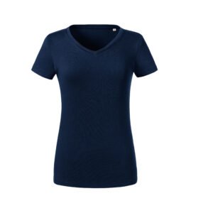 Tee-shirt organique col V femme