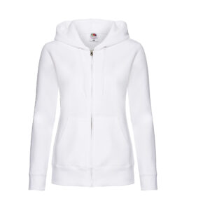 Sweat capuche grand zip femme