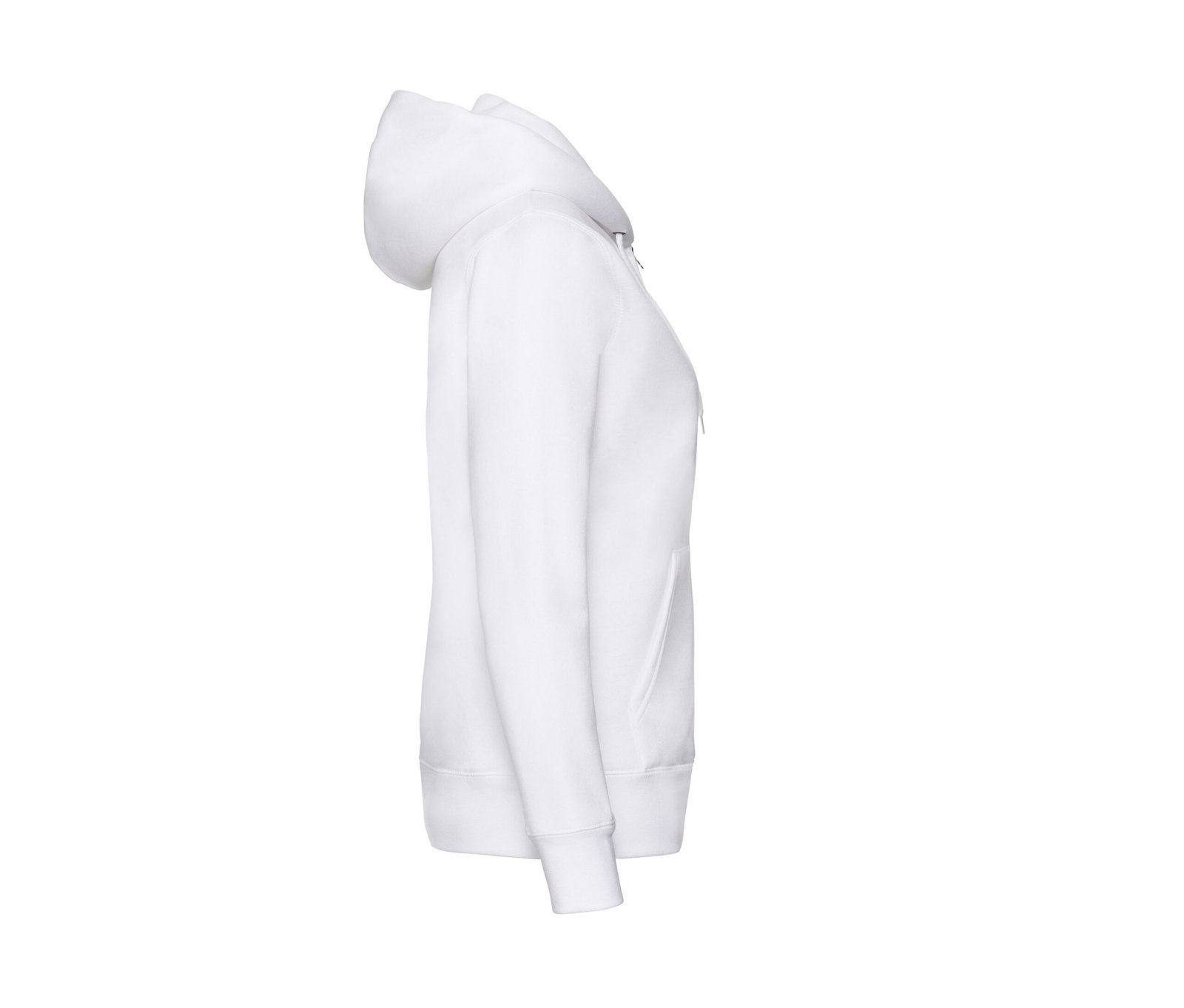 Sweat capuche grand zip femme