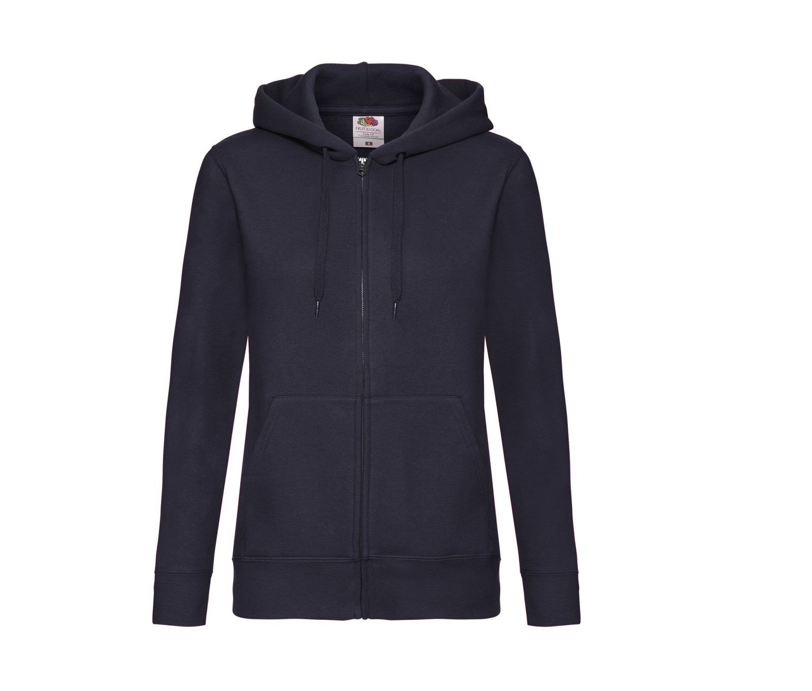 Sweat capuche grand zip femme