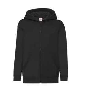 Sweat capuche grand zip enfant