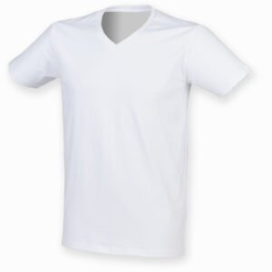 Tee-shirt stretch col V homme – t-shirt personnalisé