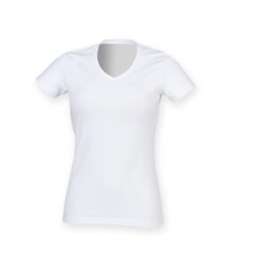 Tee-shirt stretch col V femme