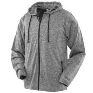 Tee-shirt de sport zippé à capuche homme – textile sportif personnalisé