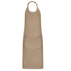 Tablier à bavette 100% coton avec poche