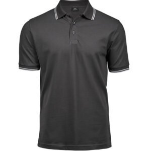 Polo homme col et manches contrastés