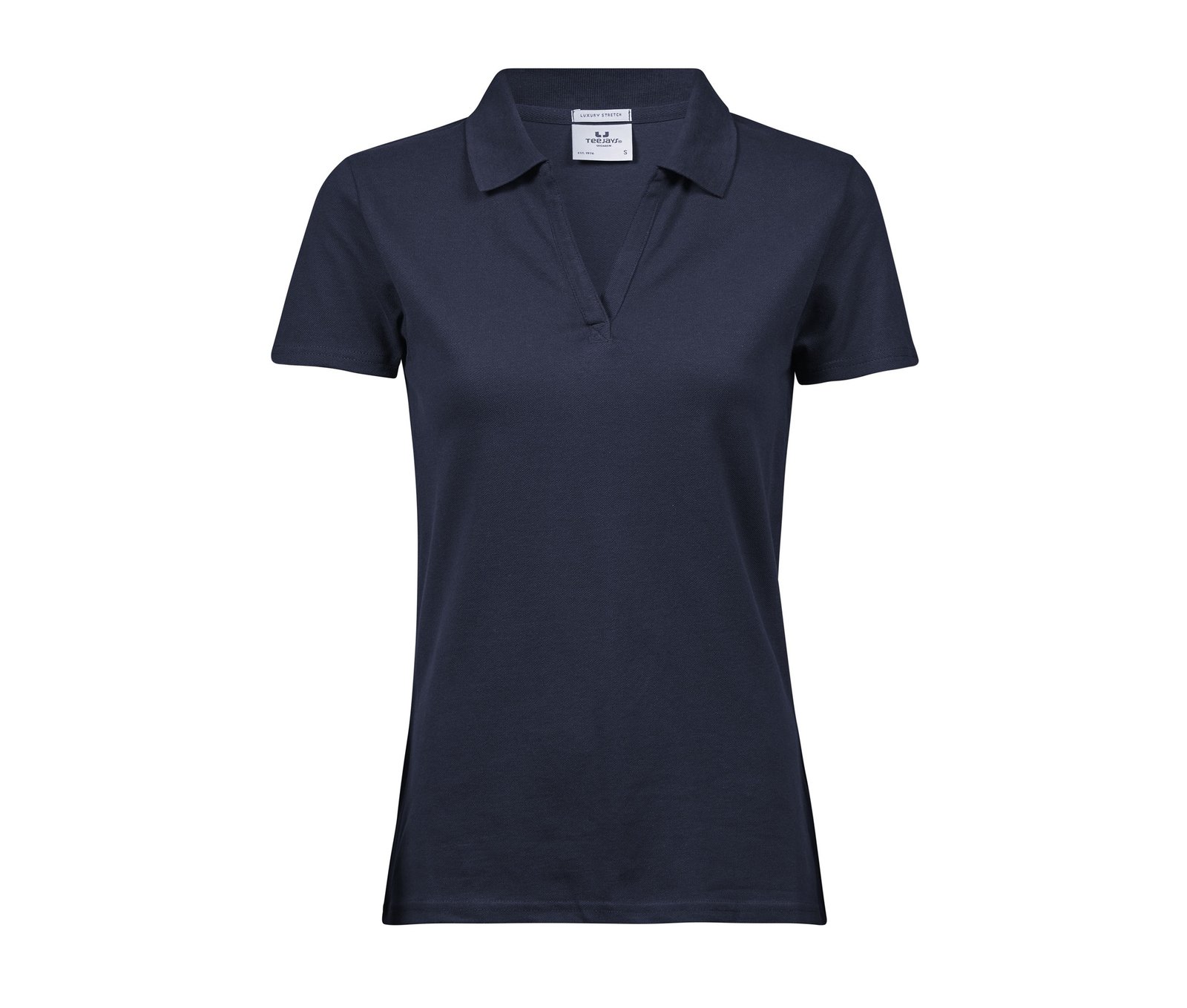 Polo stretch col V femme Bio