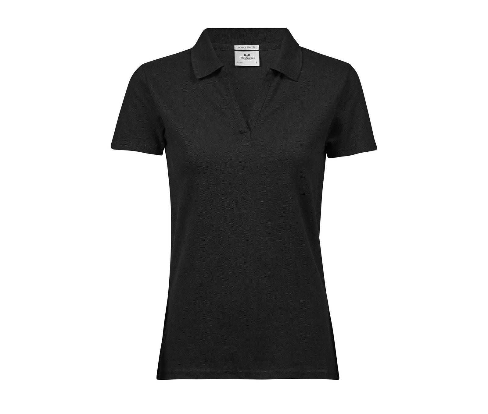 Polo stretch col V femme Bio