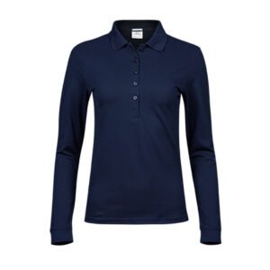 Polo stretch manches longues femme