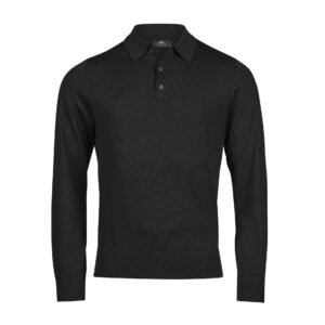 Polo manches longues en laine