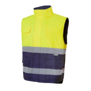 BODYWARMER MATELASSÉ BICOLORE HAUTE VISIBILITÉ