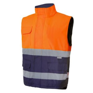 BODYWARMER MATELASSÉ BICOLORE HAUTE VISIBILITÉ – vêtement haute visibilité personnalisé