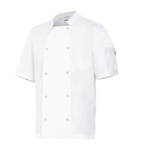 VESTE DE CUISINIER MC AVEC BOUTONS PRESSION – tenue professionnelle personnalisée