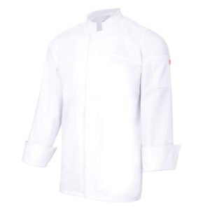 Veste de cuisine stretch fermeture boutons – tenue professionnelle personnalisée