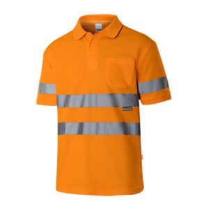 POLO COTON/POLYESTER À MANCHES COURTES HAUTE VISIBILTÉ – vêtement haute visibilité personnalisé