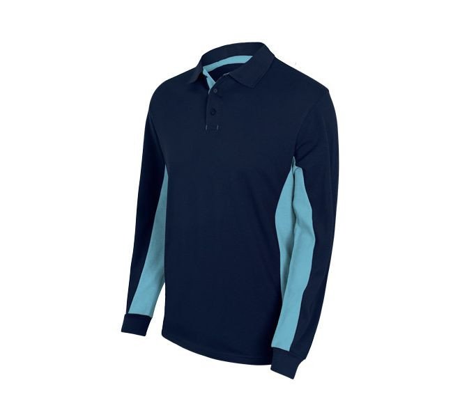 POLO BICOLORE MANCHES LONGUES