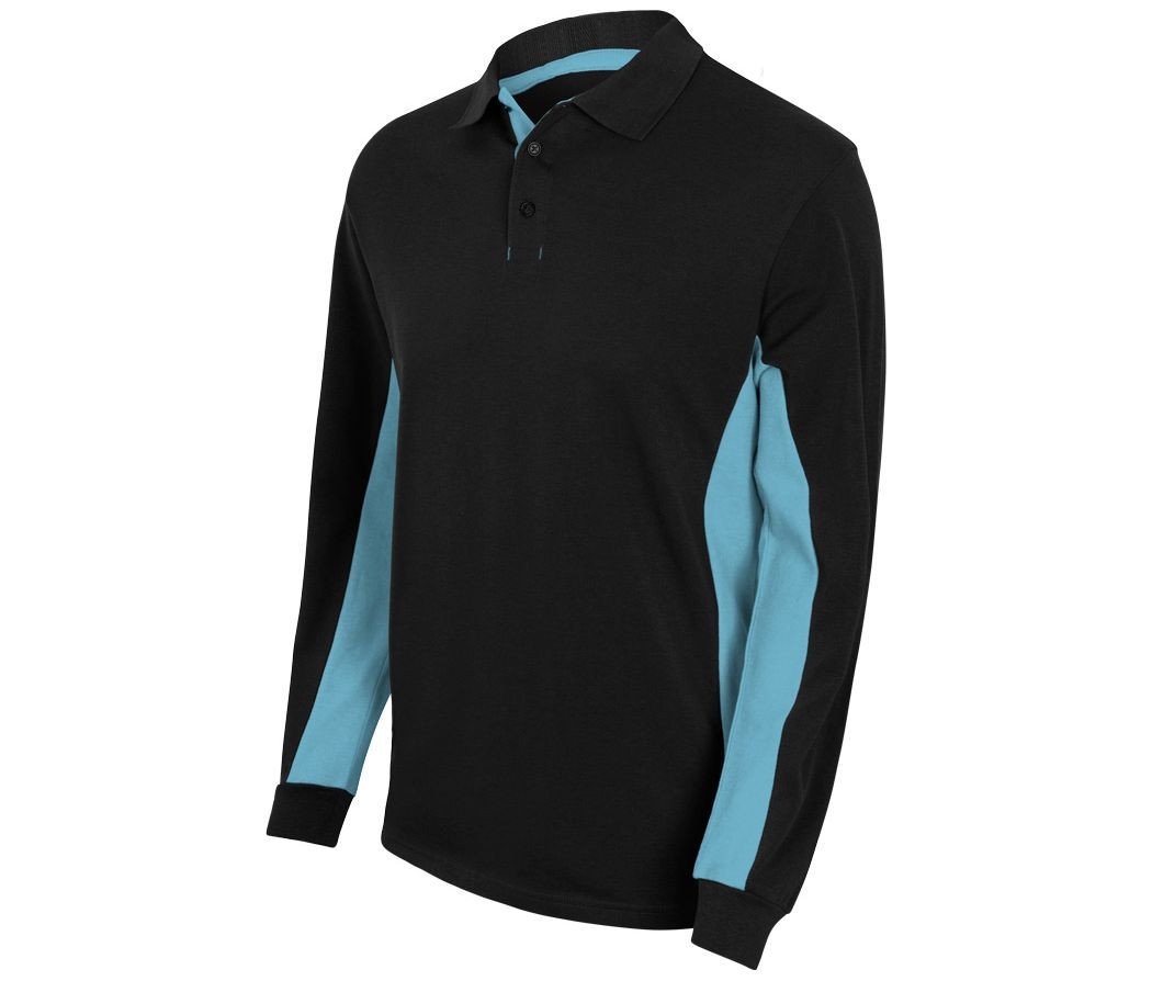 POLO BICOLORE MANCHES LONGUES