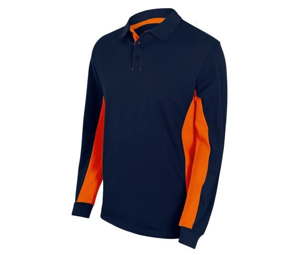POLO BICOLORE MANCHES LONGUES