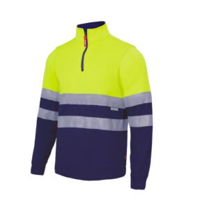 SWEAT BICOLORE DEMI-ZIPPÉ