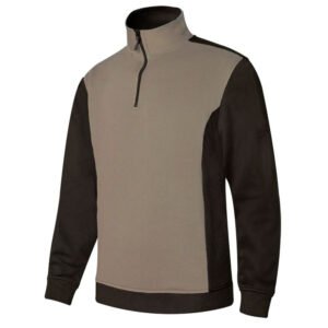 SWEAT BICOLORE COL ZIPPÉ