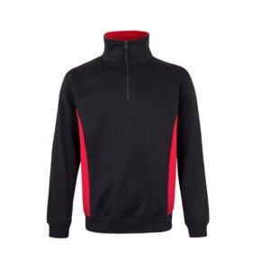 SWEAT BICOLORE COL ZIPPÉ