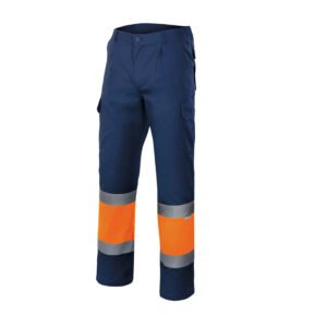PANTALON BICOLORE MULTIPOCHES – vêtement haute visibilité personnalisé