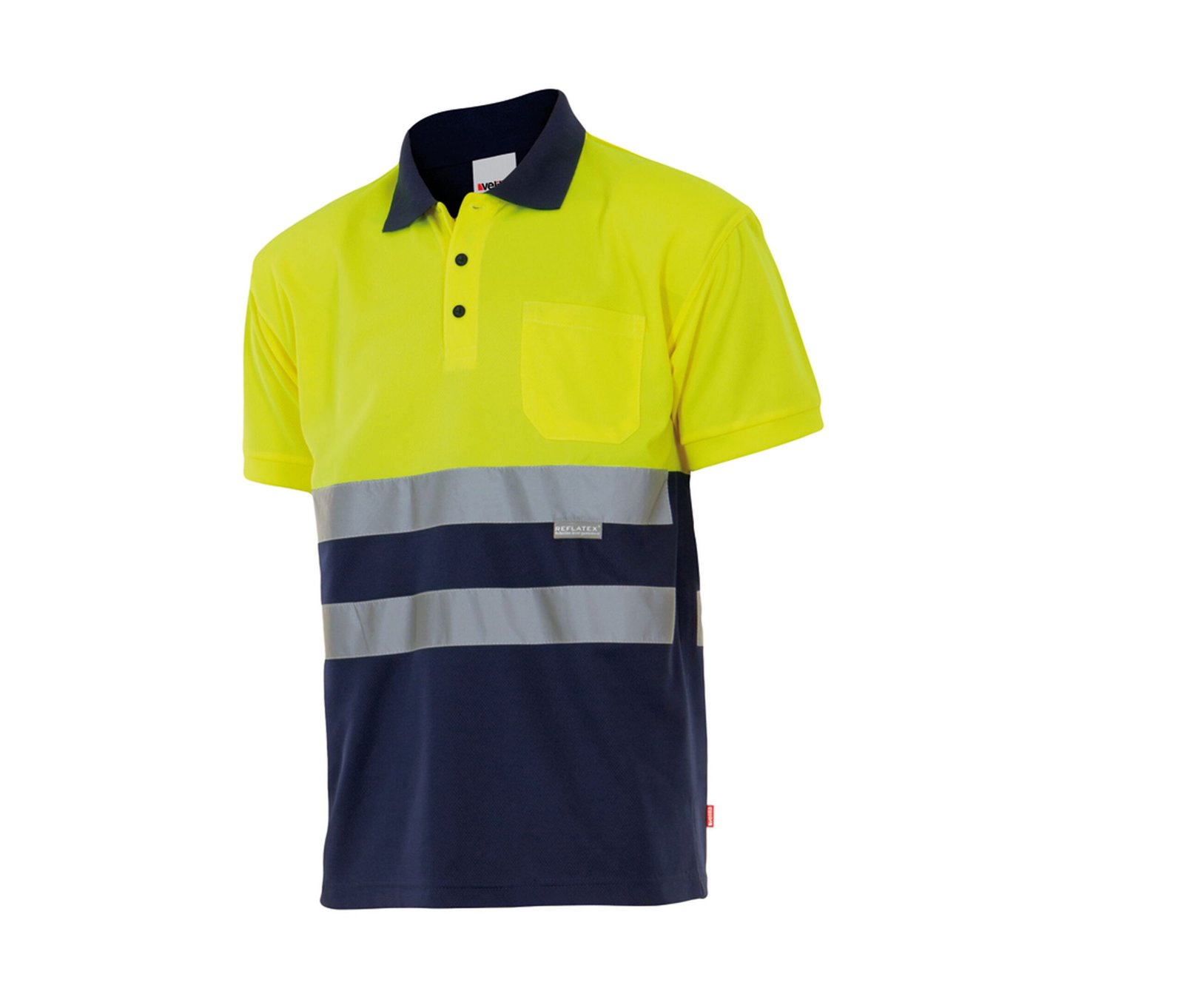 POLO BICOLORE MANCHES COURTES HAUTE VISIBILITÉ