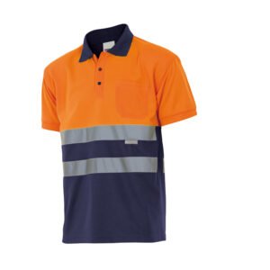 POLO BICOLORE MANCHES COURTES HAUTE VISIBILITÉ – vêtement haute visibilité personnalisé