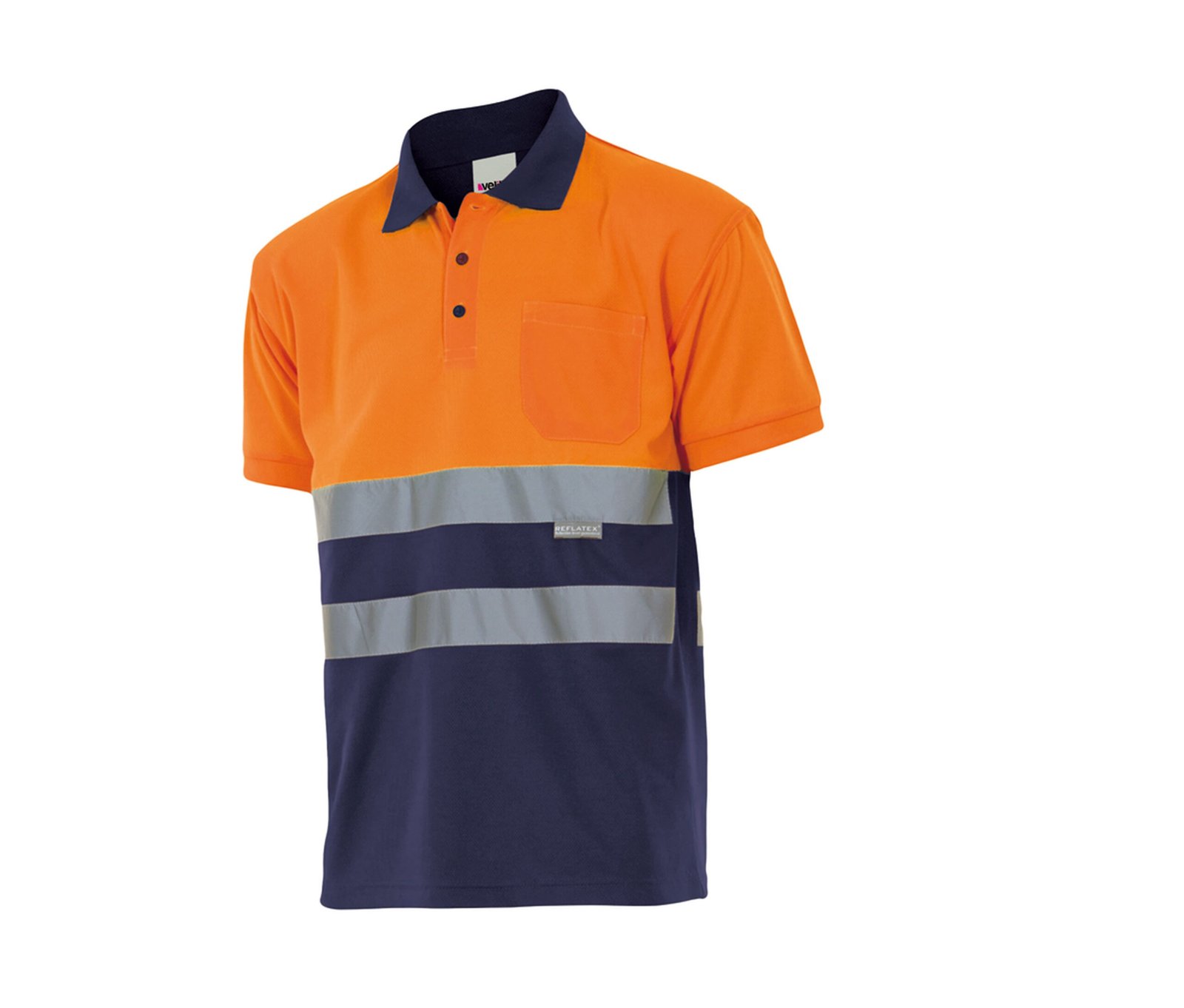 POLO BICOLORE MANCHES COURTES HAUTE VISIBILITÉ – vêtement haute visibilité personnalisé