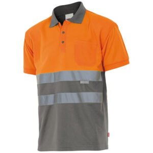 POLO BICOLORE MANCHES COURTES HAUTE VISIBILITÉ