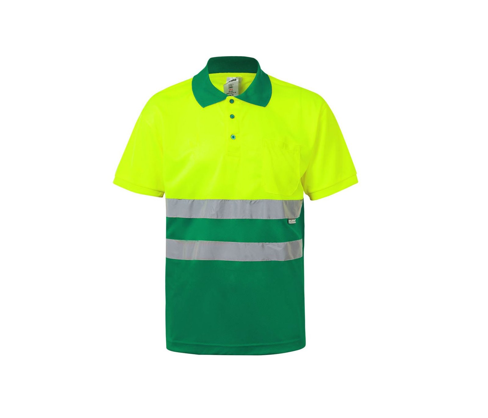POLO BICOLORE MANCHES COURTES HAUTE VISIBILITÉ