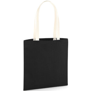 Sac organique en coton canvas avec anses contrastées