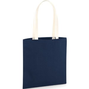 Sac organique en coton canvas avec anses contrastées