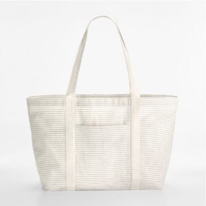 Grand sac shopping rayé – sac personnalisé