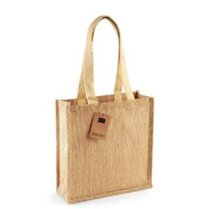 Sac shopping compact en toile de jute – sac personnalisé