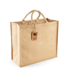 Grand sac shopping en toile de jute – sac personnalisé