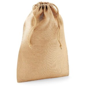 Sac avec cordon en toile de jute – sac personnalisé