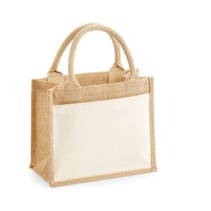 Petit sac en toile de jute – sac personnalisé