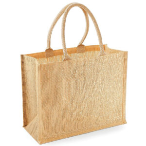 Sac shopping en toile de jute scintillant