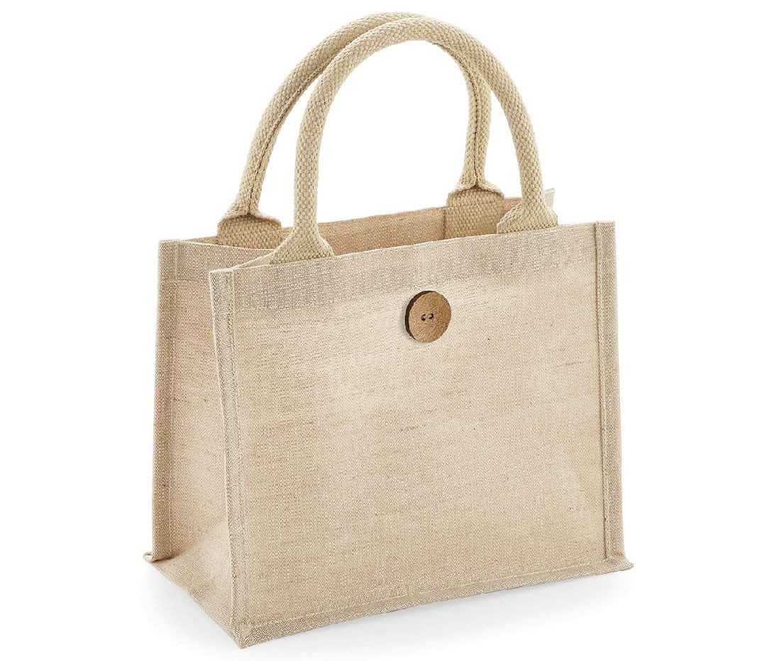 Mini sac cadeau en coton/toile de jute – sac personnalisé