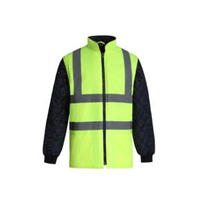 Parka matelassée avec manches détachables – vêtement haute visibilité personnalisé