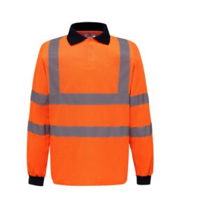Polo manches longues haute visibilité